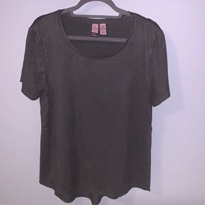 Love On A Hanger Gray Suede Top